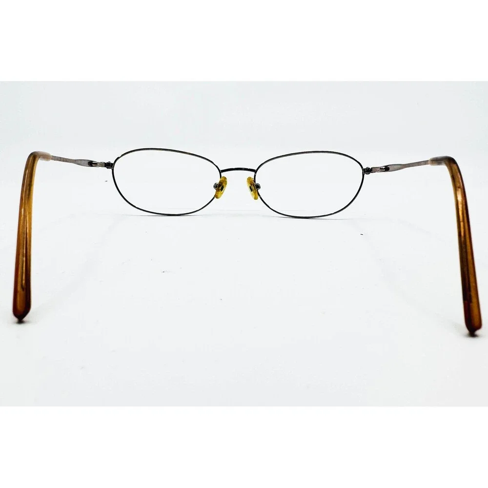 Tura Eyeglasses Women Pewter Metal Oval Frame 48-19-130